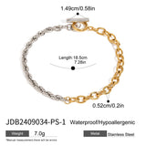 Two-Tone Gold Silver Twisted Chain Necklace