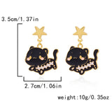 PUMPKIN SKULL BAT FUNNY HALLOWEEN EARRINGS_CWAJE2429
