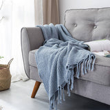 NEW Z PATTERN SIMPLE COTTON KNITTED THROW BLANKET_CWMM2370