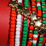 BEADED LETTER PEARL CHRISTMAS BRACELET COMBINATION_CWMM2618
