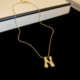 NEW LETTER PENDANT NICHE TEMPERAMENT NECKLACE_CWAJE2063