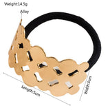 BRUSHED METAL HOLLOW LOW PONYTAIL HAIR TIE_CWAHA6252