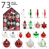 CHRISTMAS BALL SET WITH PAINTED HOUSE DESIGN_CWMM9885