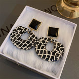 SQUARE IRREGULAR GEOMETRIC EARRINGS_CWASC1325
