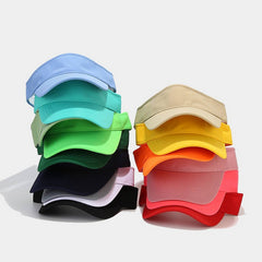 Cwah3177_Outdoor Sports Solid Color Empty Top Sun Visor