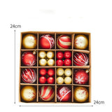 Cwmm10427_36Pcs Christmas Tree Ornaments Shiny Baubles Set