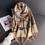 Vintage Soft Cashmere Feel Tassel Winter Scarf_Cwasc03236