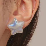 FAUX PEARL DESIGN STUD EARRINGS_CWAJE0449