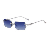 RIMLESS CUT SQUARE FRAME SUNGLASSES_CWASG0679