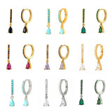 LIGHT LUXURY TEARDROP DIAMOND FRENCH EARRINGS_CWAJE1718