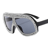 FASHIONABLE LARGE FRAME DIAMOND SUNGLASSES_CWASG0862