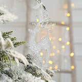 Transparent Xmas Tree Snowflake Reindeer Ornament_Cwmm9800