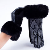 Simple Leopard Print Warm Breathable Gloves_Cwag0069