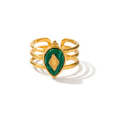 FRENCH OPENING ADJUSTABLE VINTAGE HOLLOW RING_CWAJE1406