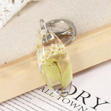 NEW DRIED FLOWER SPECIMEN CAR KEYCHAIN PENDANT_CWMM3713
