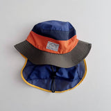 REMOVABLE CHILDRENS COLOR BLOCK BUCKET HAT_CWAH2870