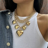 METAL STYLE PERSONALIZED HEART PENDANT NECKLACE_CWMM3136