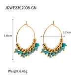 FASHION STAINLESS STEEL COLORED STONE EARRINGS_CWMM2355
