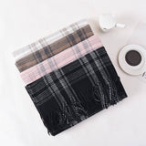 Women Simple Casual Warm Plaid Scarf