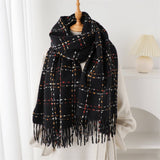 LIGHTWEIGHT KOREAN STYLE FRINGE WINTER SCARF WRAP_CWASC2780