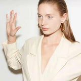 MINIMAL HOLLOW HOOP STUD EARRINGS FOR WOMEN_CWAJE5092