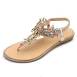 Woman Bohemian Style Gold Flat Sandal