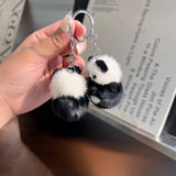 SMALL CUTE PANDA DOLL CAR KEYCHAIN PENDANT_CWMM2494