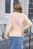 Womens Floral Personality Plus-Size Sweater
