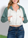 Women¡¯S Lightweight Cropped Zip Hoodie_Cwohol430