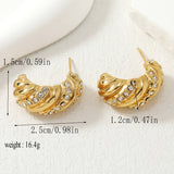 RETRO ALL MATCH GEOMETRIC RHINESTONE EARRINGS_CWMM3662