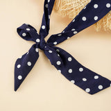 SOLID COLOR SPOTTED STRAP SUN HAT_CWAH1437