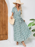 V-Neck Sleeveless Halter Print Boho Long Dress_Cwdmd4505