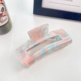 ACRYLIC INK HAIR CLAW LARGE HOLLOW SHARK CLIP_CWAHA0393