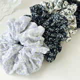 Ink Print Wide Hair Scrunchie High Elastic_Cwaha07607