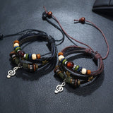 SIMPLE MULTI LAYER BEADED LEATHER BRACELET_CWMM4454