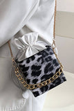 Chain Small Square Box Bucket Makeup Bag_Cwab347