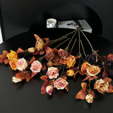 Vintage Autumn Oil Painting Burnt Rose_Cwmm6514