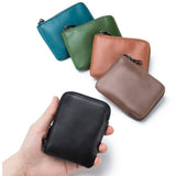 SHORT LEATHER SHORT RETRO ZIPPER ULTRATHIN CARD BAG_CWAB3874