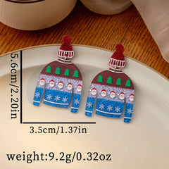 CHRISTMAS SIMPLE AND VERSATILE CARTOON EARRINGS_CWAJE1833