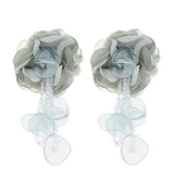 STATEMENT FABRIC FLOWER EARRINGS WITH CRYSTALS_CWMM6252