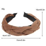 4PCS COLOR BLOCK WEAVE DETAIL HEADBAND_CWAHA0236