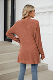 Solid-Color Casual Pocket Long-Sleeved Cardigan