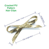 Vintage Pearl Metallic Glitter Bow Side Clip