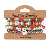 CHRISTMAS SNOWMAN BEADED BRACELET_CWAJE2209