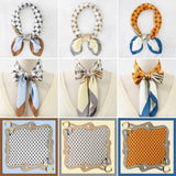 CHAIN PRINT SATIN SQUARE SCARF FOR SUMMER SUN_CWASC1158