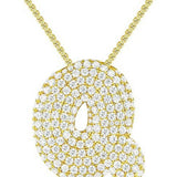 26 LETTERS NECKLACE COPPER ZIRCONIA PENDANT_CWMM5864