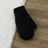 Womens Solid Color Rabbit Fur Full Finger Gloves_Cwag00592