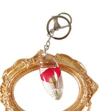 NEW DRIED FLOWER SPECIMEN CAR KEYCHAIN PENDANT_CWMM3713