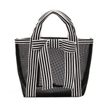 PORTABLE BOW LARGE CAPACITY MESH COSMETIC BAG_CWAB4456