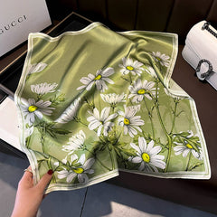 MULBERRY SILK SCARF PRINT LONG NECK HAIR WRAP_CWASC0553